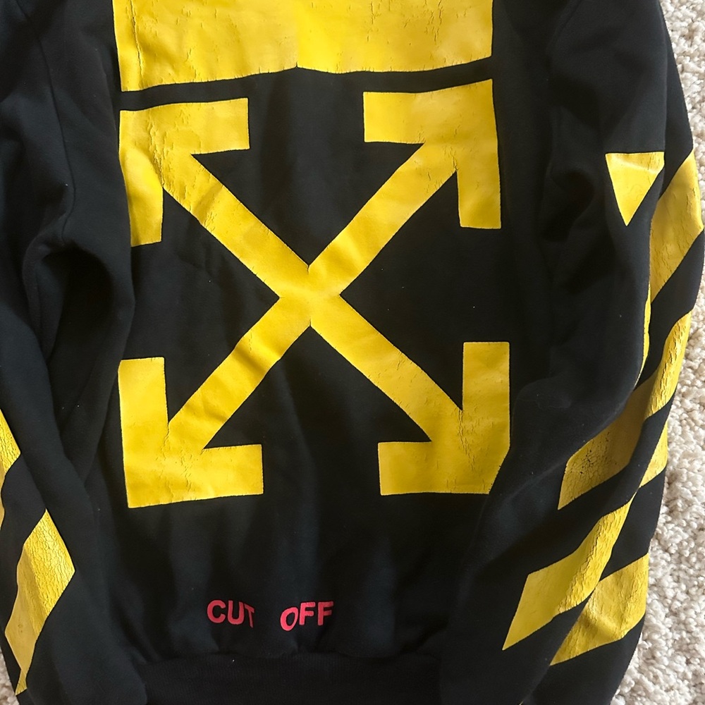 Off-White Black Sweatshirt  with Label Detail